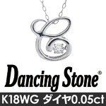ダンシングストーン K18WG・天然ダイヤモンドシリーズイニシャル「C」ペンダント/ネックレス 詳細情報