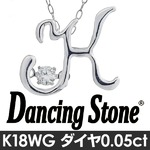 ダンシングストーン K18WG・天然ダイヤモンドシリーズイニシャル「Ｋ」ペンダント/ネックレス 詳細情報