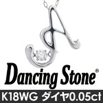 ダンシングストーン K18WG・天然ダイヤモンドシリーズイニシャル「A」ペンダント/ネックレス 詳細情報